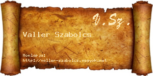 Valler Szabolcs névjegykártya